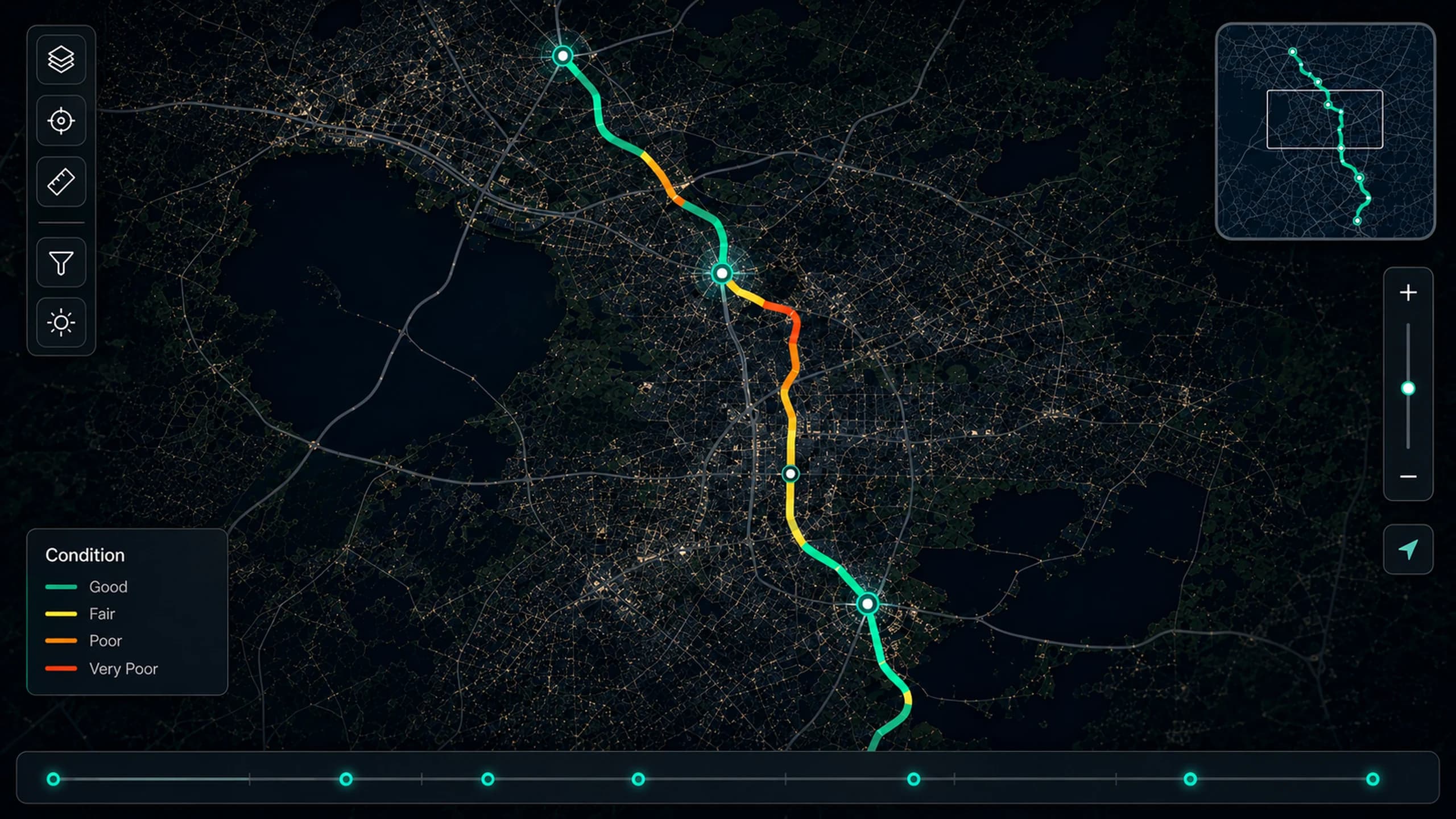 Client Portal map and corridor condition visual
